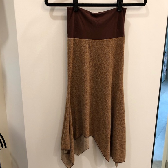 Forever 21 Dresses & Skirts - Asymmetrical 2 tone brown skirt XS